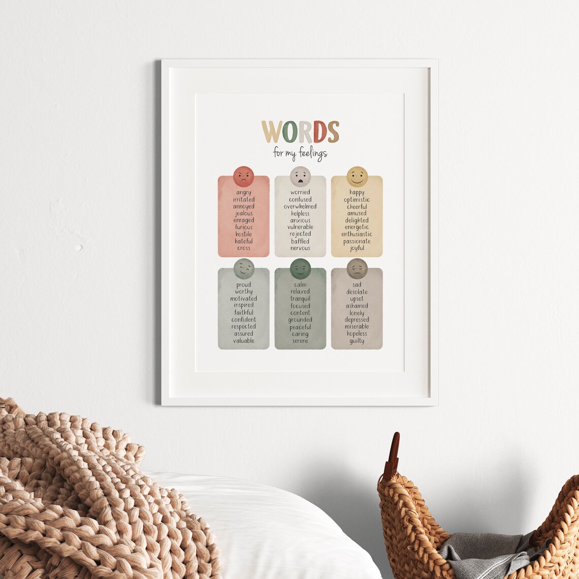Words For My Feelings Poster, Emotional Regulation Chart - Image 6