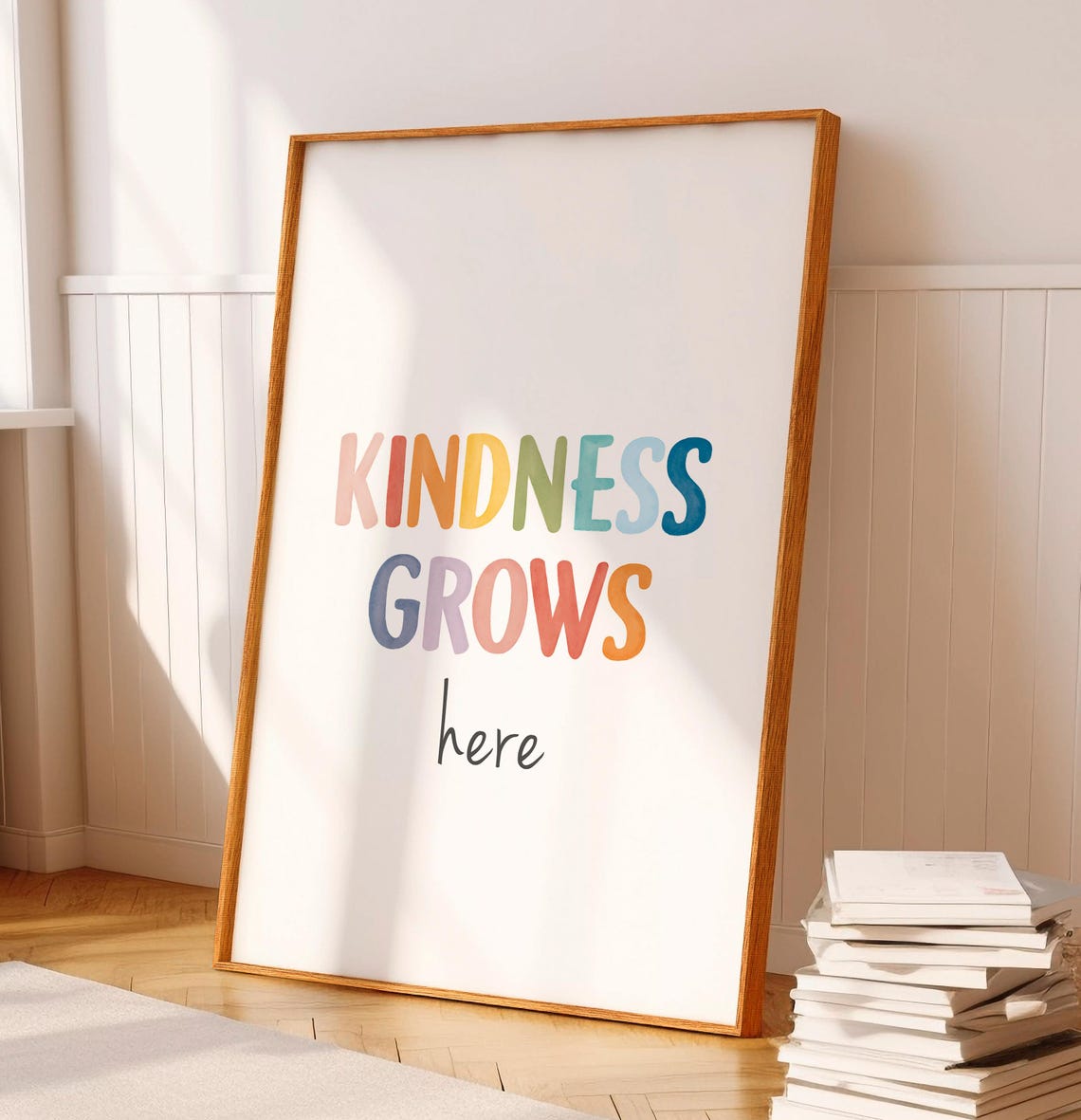 Kindness Grows Here Rainbow Watercolor Classroom Quote Wall Poster - Image 7