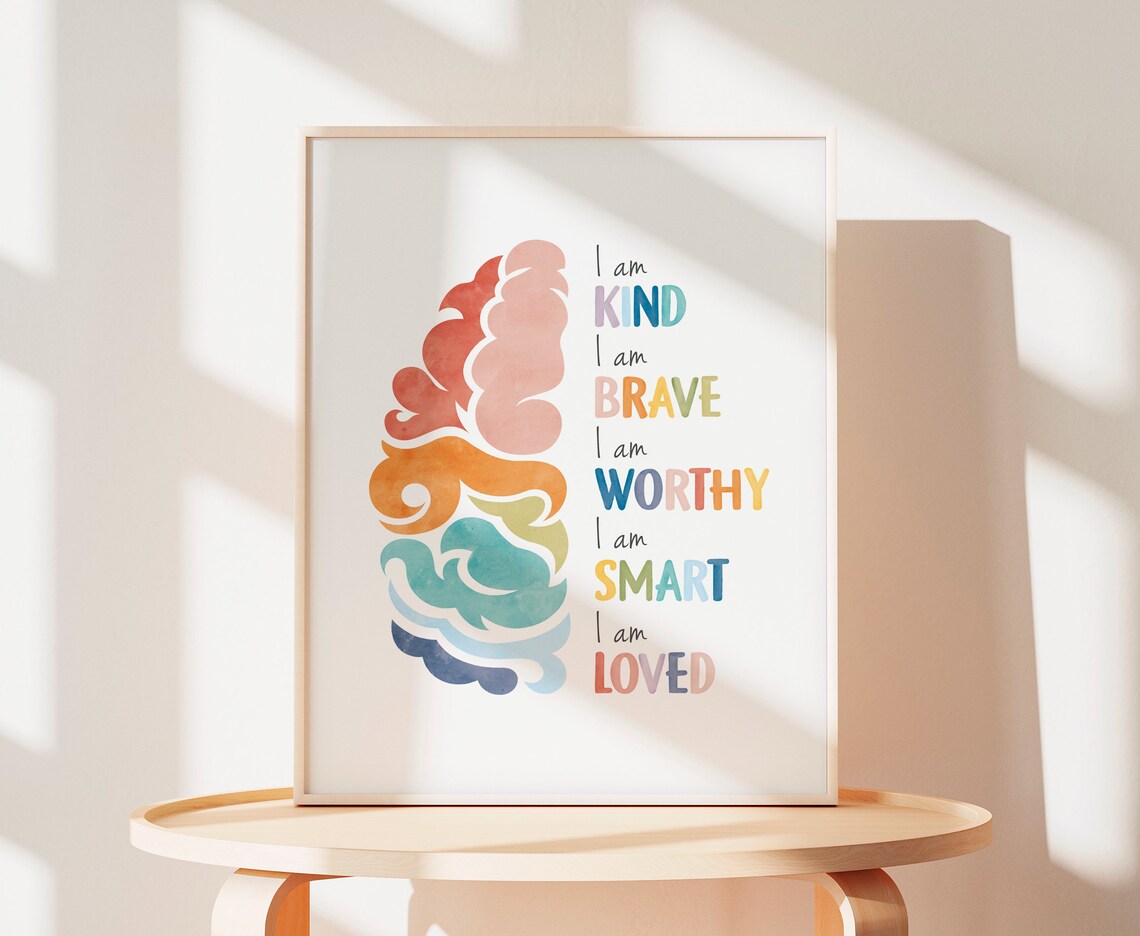 Daily Affirmations Therapy Office Decor Art Print - Image 4
