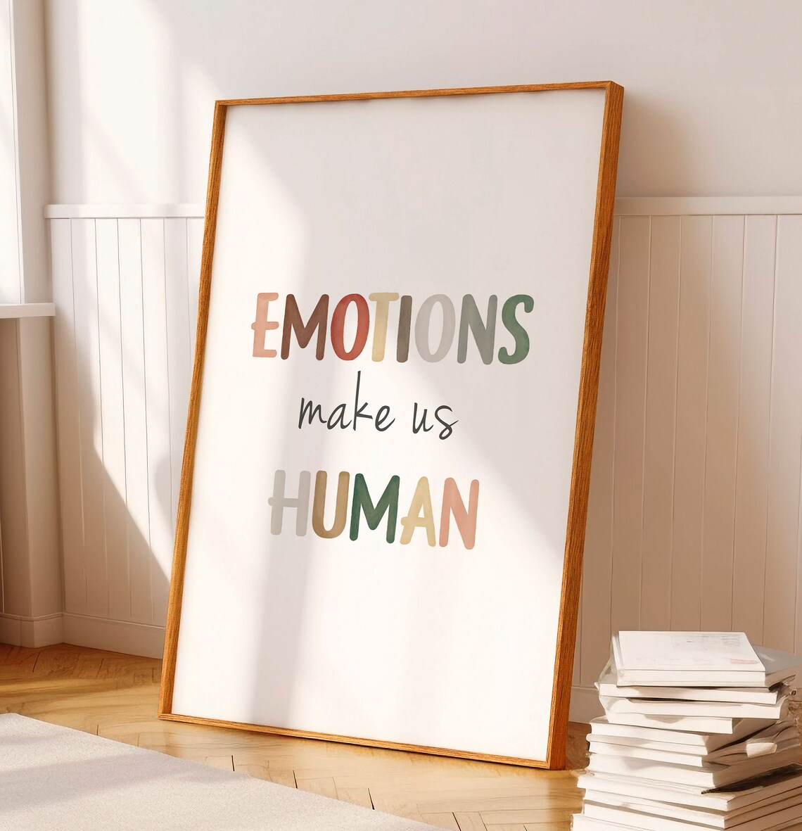 Emotions Make Us Human Positive Affirmation Art Print - Image 4