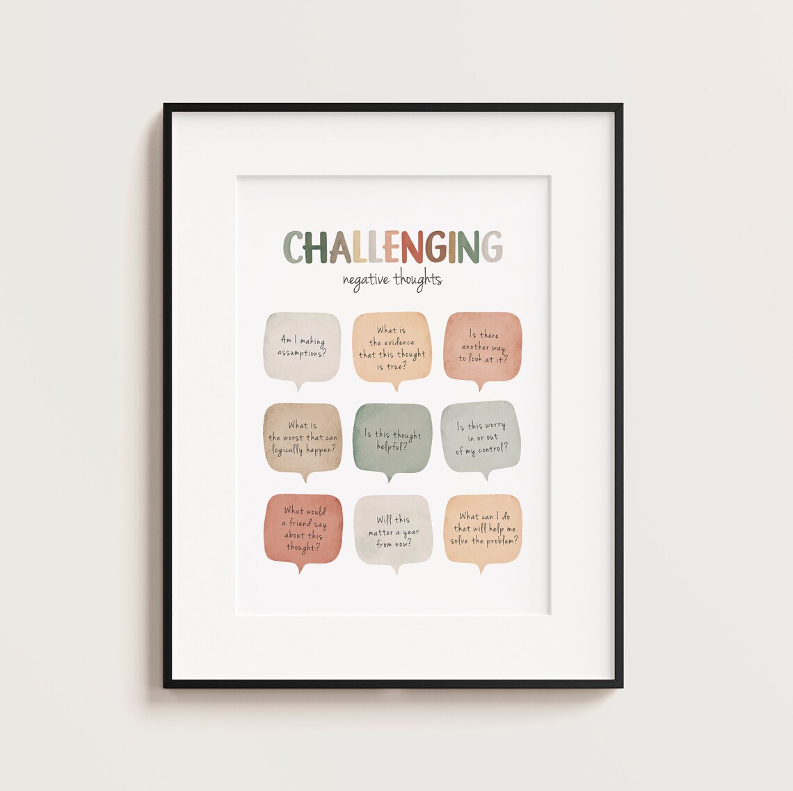 Cognitive Behavioral Therapy Poster, Counselor Office Decor - Image 2