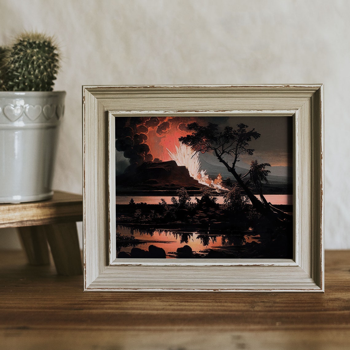 Hawaii Volcanoes National Park Vintage Oil Painting Hawaii Usa Instant 170 - Image 2