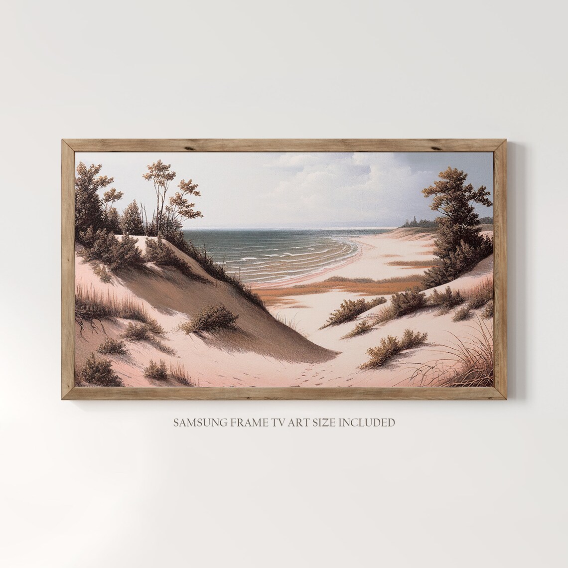 Indiana Dunes National Park Vintage Oil Painting Art Print - Image 3