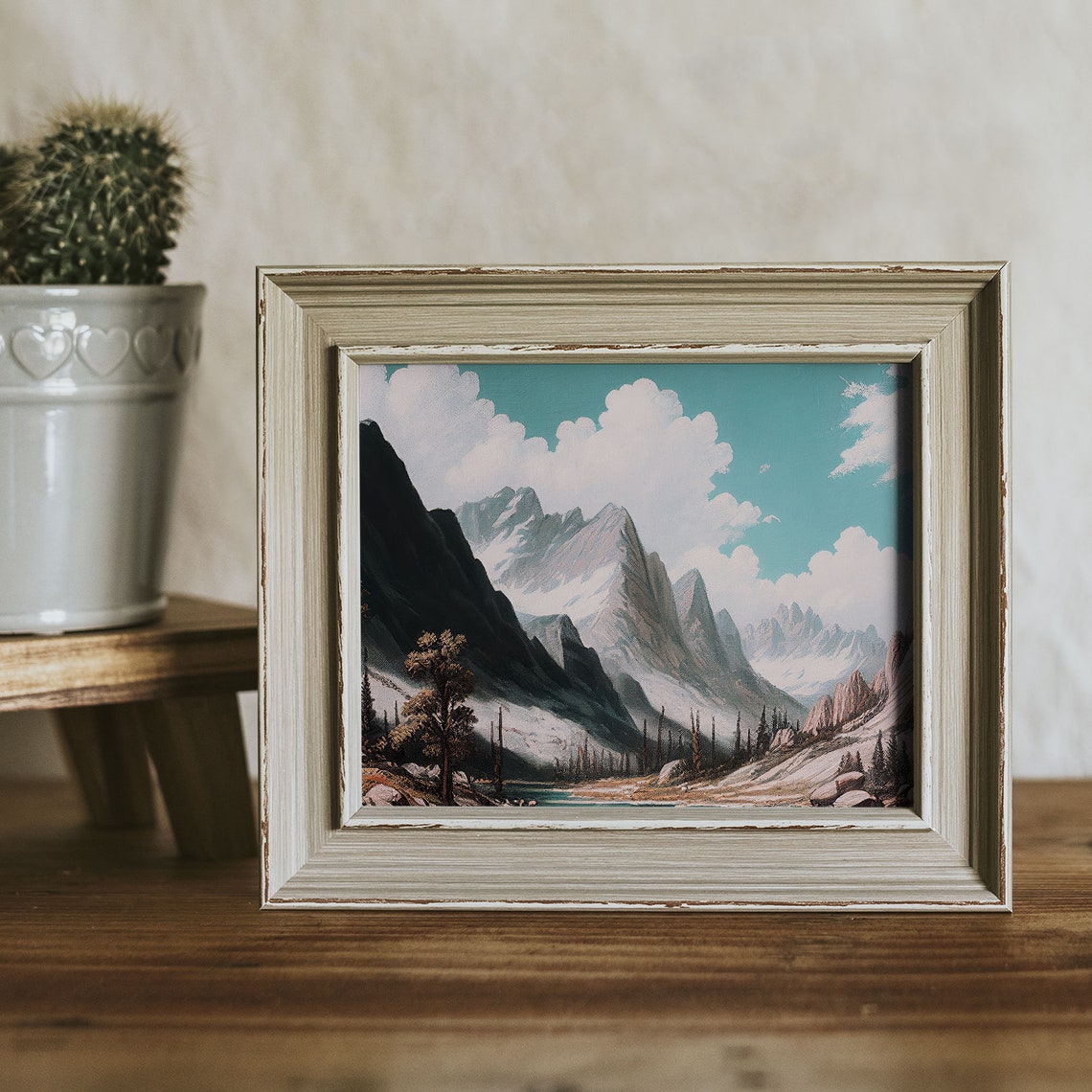 Kings Canyon National Park Vintage Oil Painting California Usa Instant 176 - Image 2