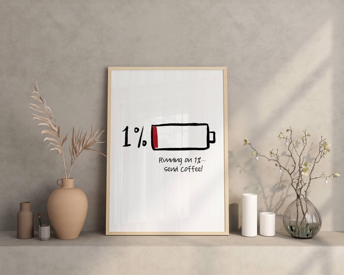 Coffee Print Coffee Bar Wall Art Coffee Poster College Dorm Decor Coffee Shop Wall Art Kitchen Art Coffee Cart Print Kitchen Wall Art Gift - Image 3