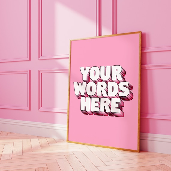 Custom Quote Personalized Typography Art Print