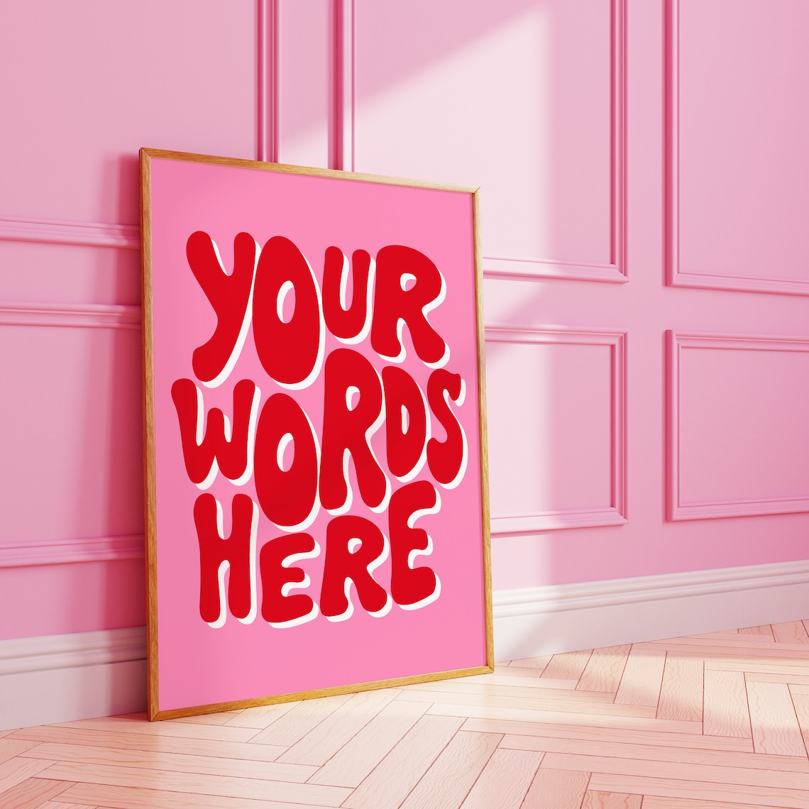 Groovy Custom Quote Personalized Typography Art Print