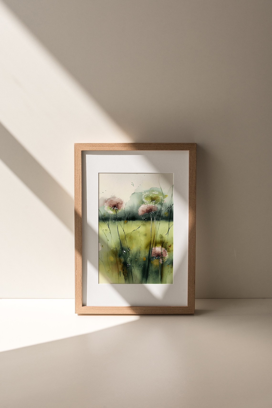Dandelion Watercolor Meadow Art Print, Floral Wildflowers - Image 2