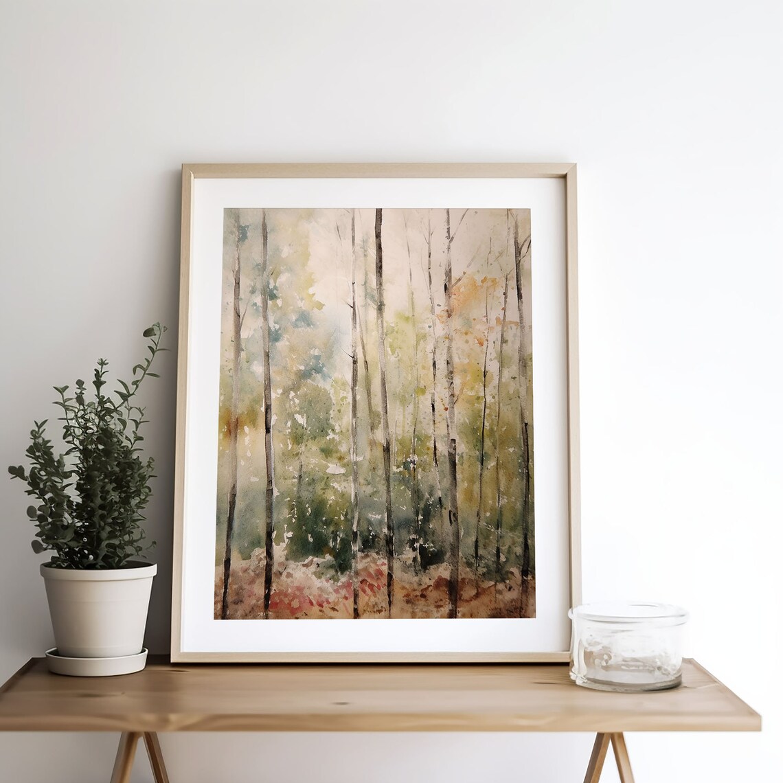 Spring Birch Forest Watercolor Art Print, Colorado Landscape - Image 5