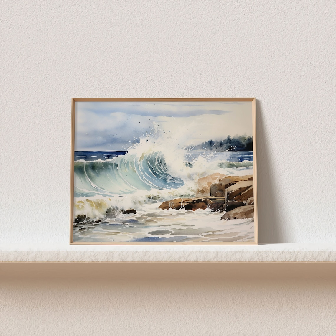 Lake Superior Watercolor Art Print, Great Lakes Landscape - Image 4