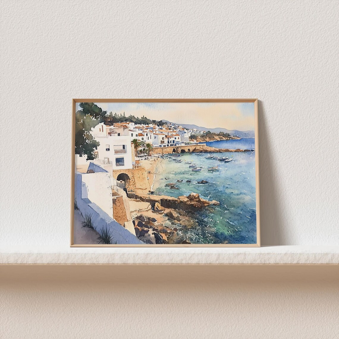 Calella De Palafrugell Watercolor Travel Poster - Image 2