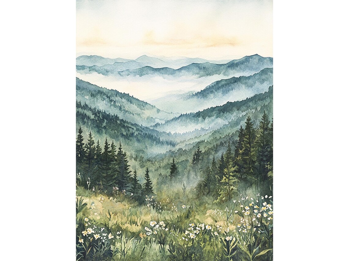 Blue Ridge Mountains North Carolina Wall Art Print
