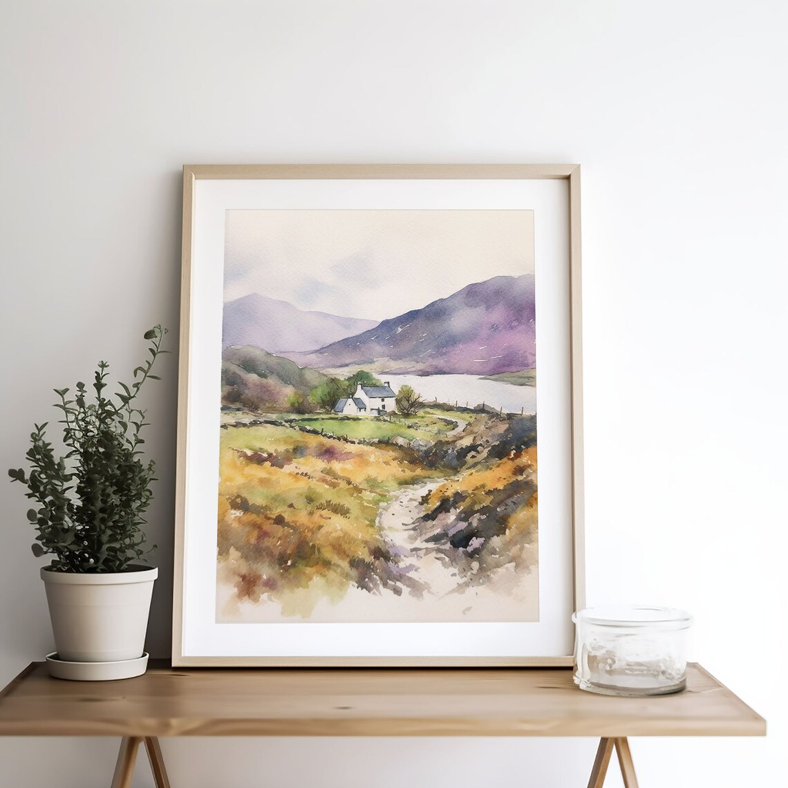 County Clare Irish Countryside Watercolor Art Print - Image 3