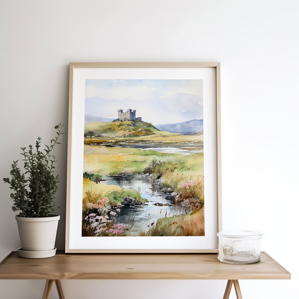 Sligo Watercolor Landscape Art Print, Irish Castle - Image 5