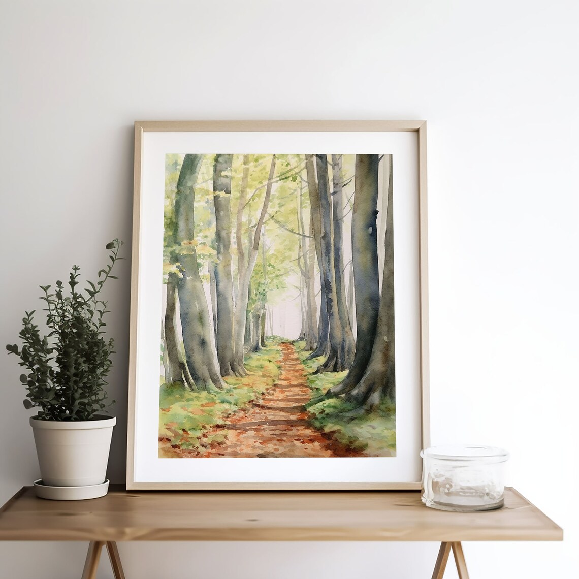 Savannah Historic District Forest Path Watercolor Art Print - Image 3