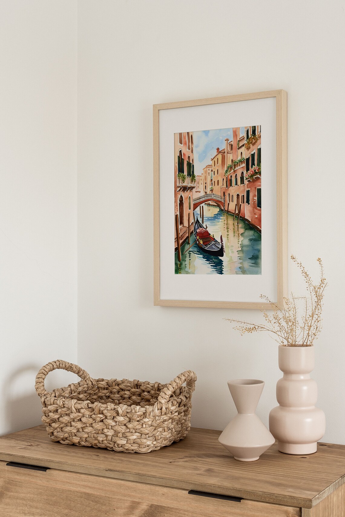 Venice Watercolor Art Print, Italian Cityscape Travel Poster - Image 3