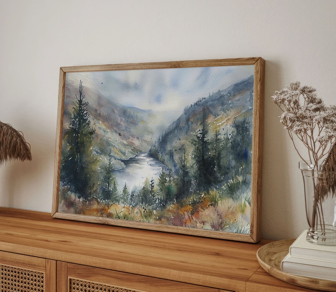 Glendalough Wicklow Watercolor Art Print, Ireland - Image 3