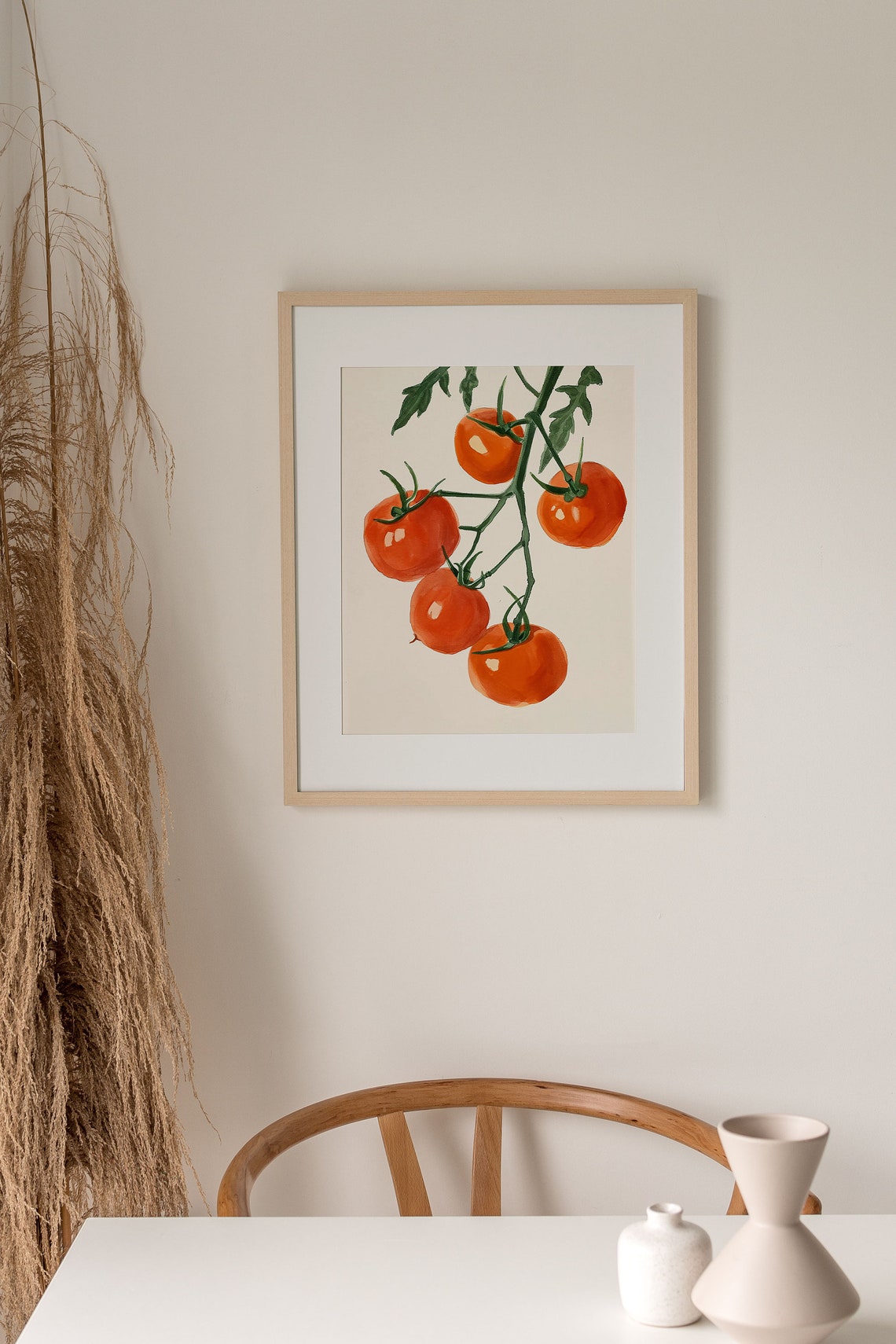 Vine Ripened Red Tomatoes in Bold Watercolor Botanical Poster - Image 5