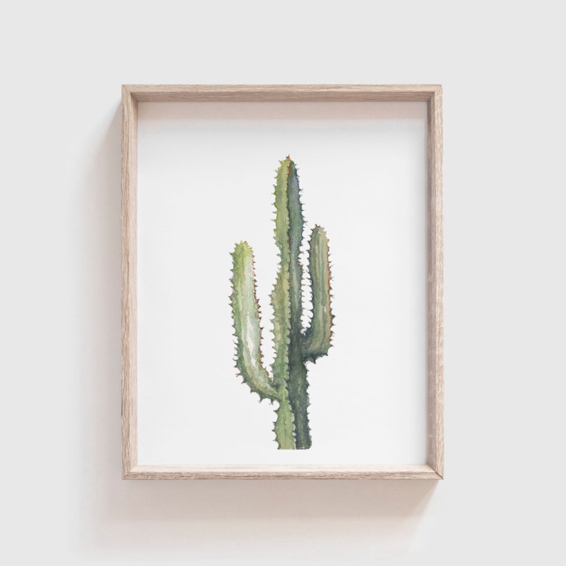 Spikey Cactus No. 1 Art Print, Southwestern Watercolor