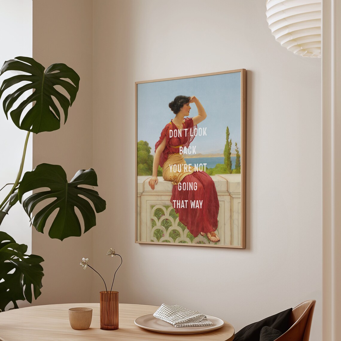 Don't Look Back Feminist Motivational Quote Art Print - Image 3