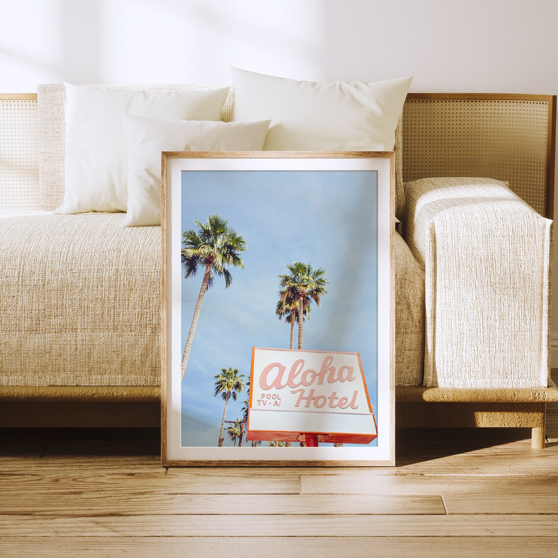 Palm Springs Retro Hotel Sign, Mid-Century Poster - Image 3