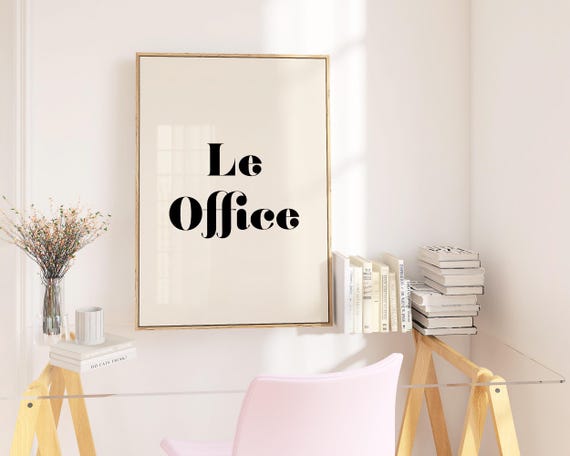 Le Office Minimalist Retro Office Sign Art Print