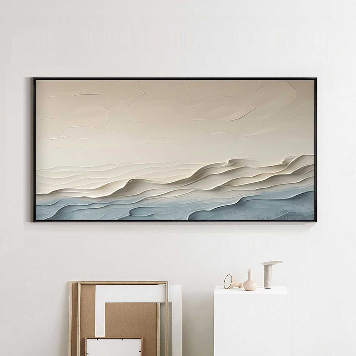 Abstract Ocean Wave Art Print, Coastal Beach Decor - Image 3