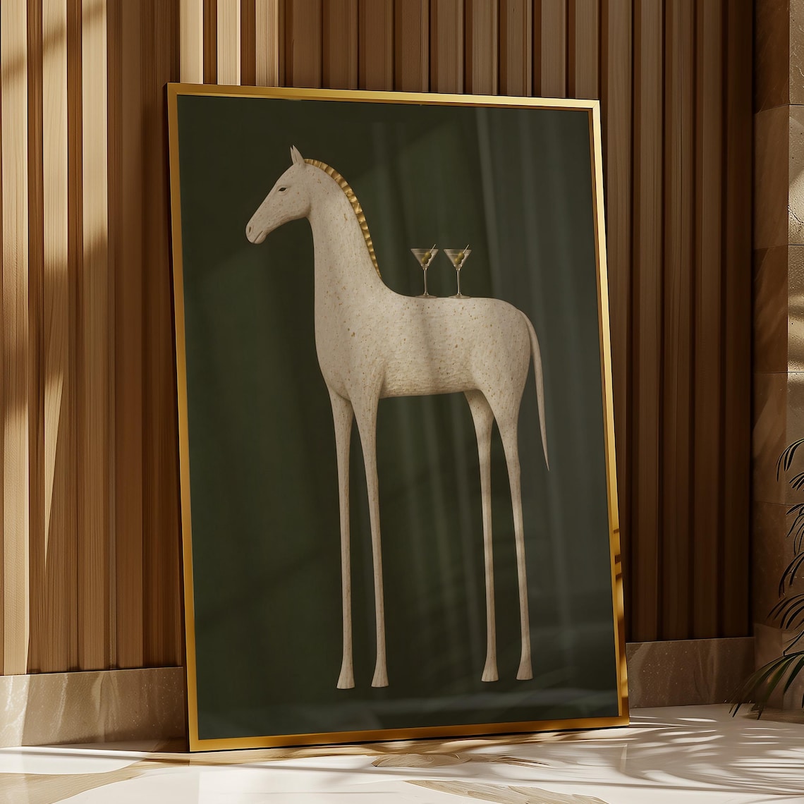 Abstract Horse Wall Art, Modern Luxury Art Print