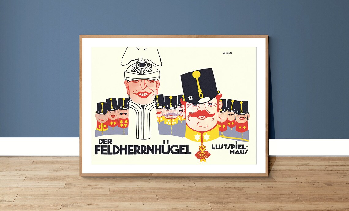 Der Feldherrnhugel Lustspielhaus Julius Klinger Vintage Theater Poster