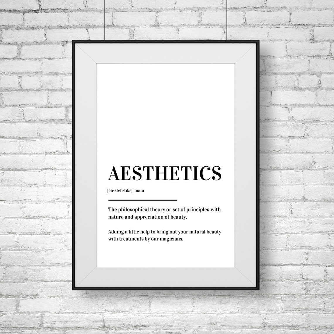 Aesthetics Definition Typography Beauty Salon Decor Gift Poster - Image 2