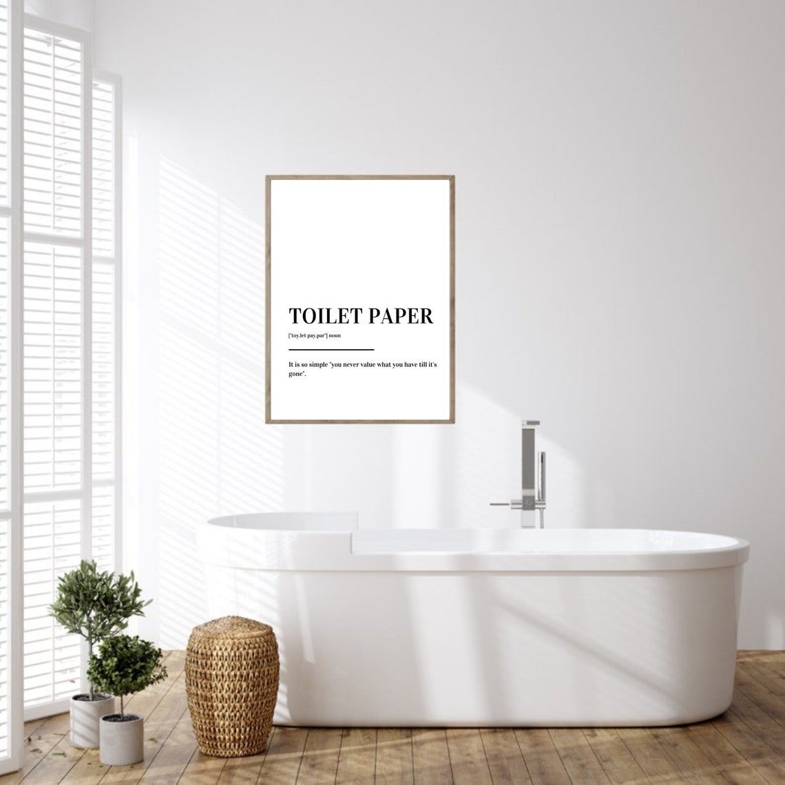 Toilet Paper Definition Funny Bathroom Humor Minimalist Poster - Image 3