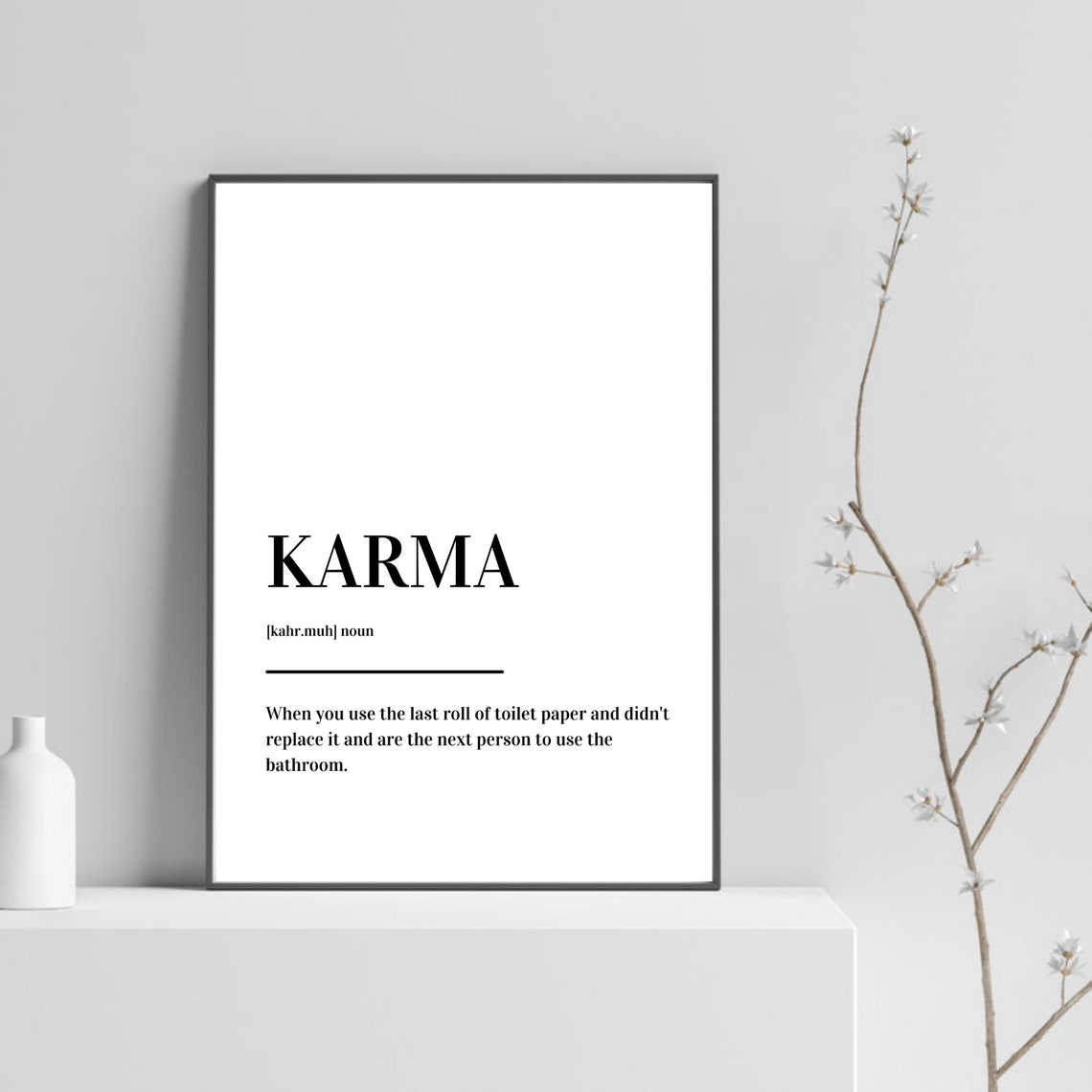 Karma and Deja Poo Funny Bathroom Humor Dictionary Two Piece Poster - Image 6