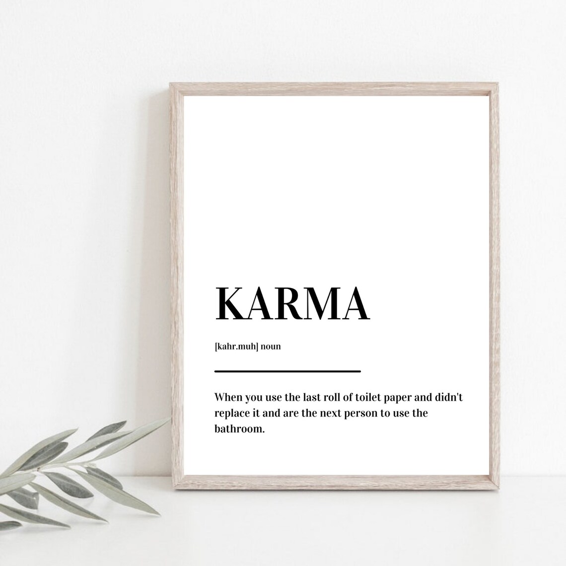 Karma Definition Funny Bathroom Dictionary Toilet Paper Humor Poster - Image 4