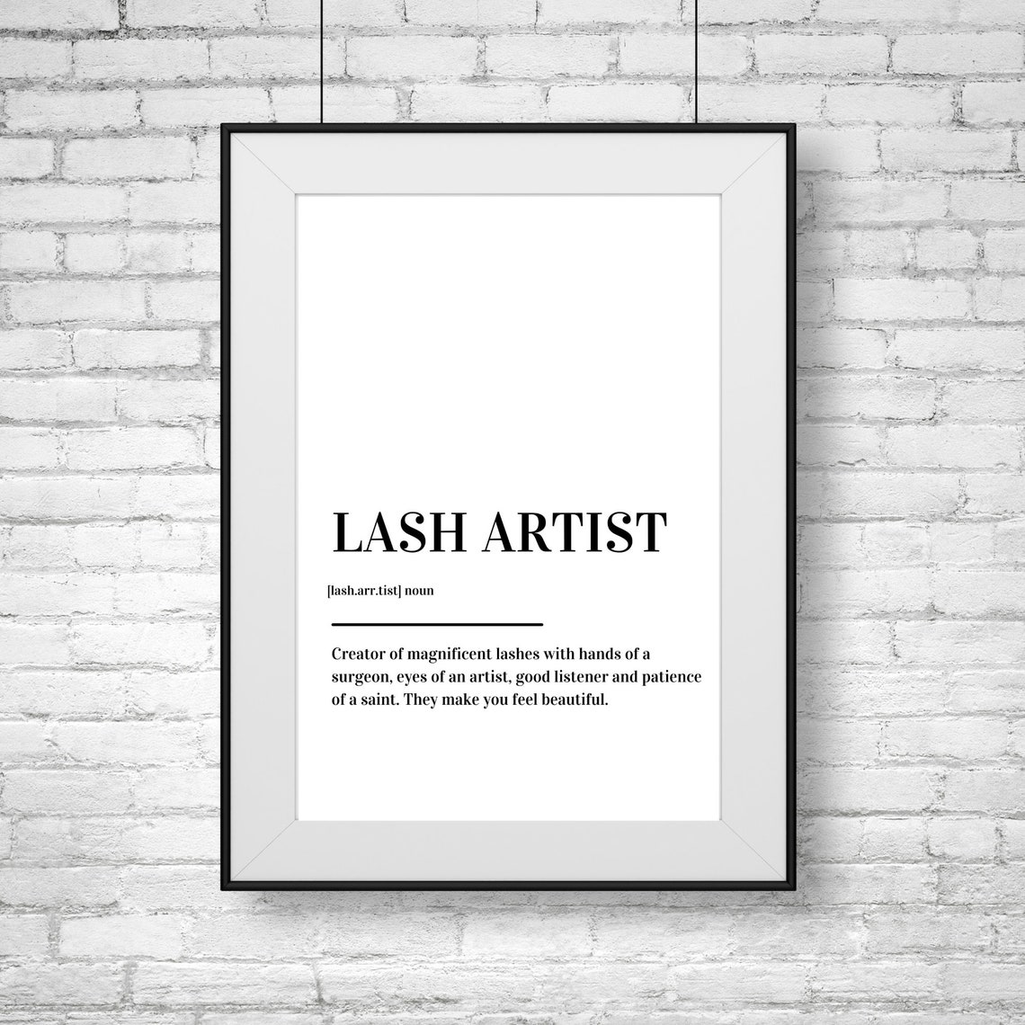 Lash Artist Definition Lash Tech Gift Dictionary Style Poster - Image 2