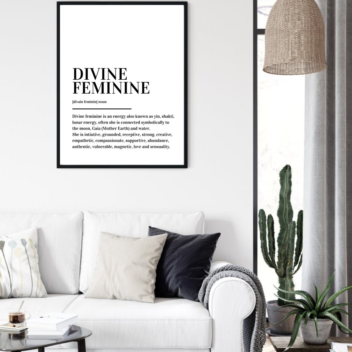Divine Feminine Definition Art Print, Abstract Modern - Image 3