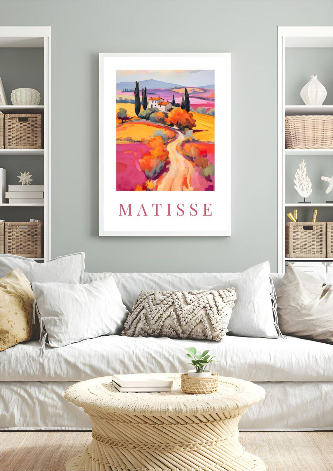 Matisse Countryside Villa Landscape Painting Pink Orange Wall Art Poster - Image 3