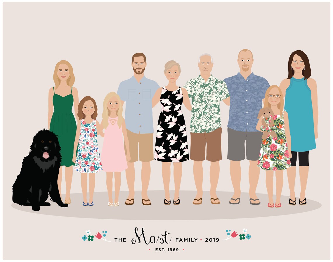 Family Portrait Add On Person - Personalised - Image 4