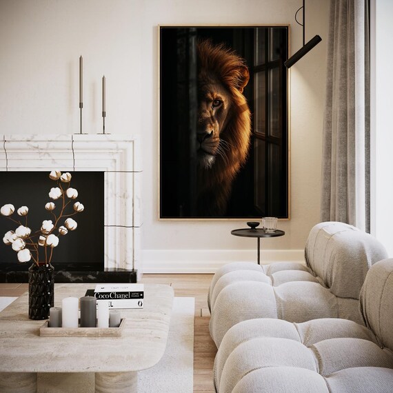 Shadow Of The King Lion Artwork Wall Art