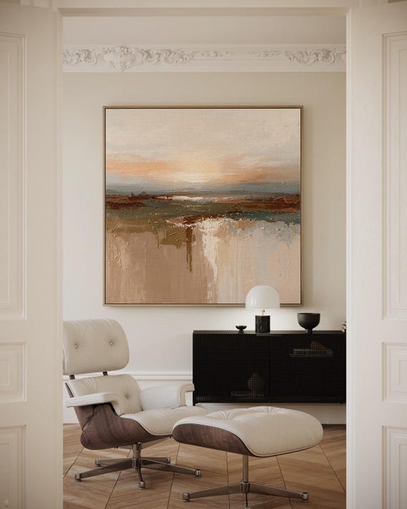 Sunset Over Serene Landscapes Artwork Wall Art