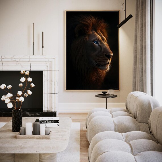 King Of The Savannah Lion Artwork Wall Art