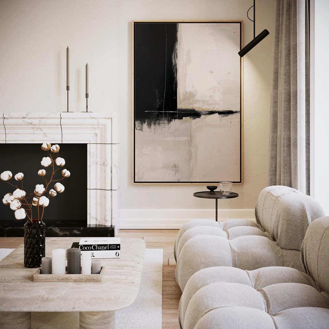 Contrast And Tranquility In Abstraction Artwork Wall Art