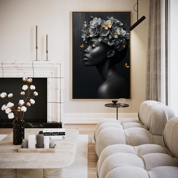 Serene With Flowers And Butterflies Artwork Wall Art