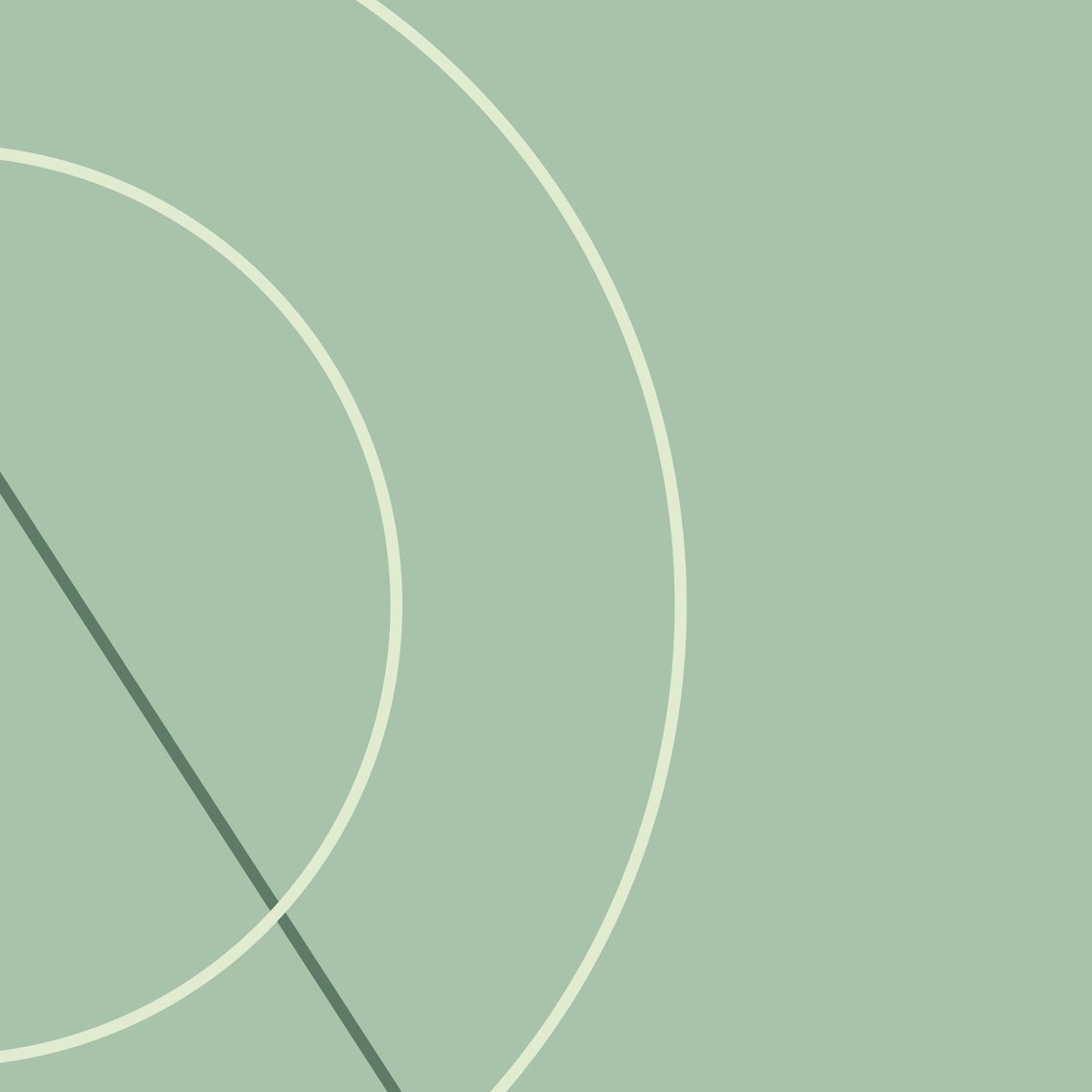 Sage Green Geometric Line Art Triangles Circles Modern Wall Art Poster - Image 4