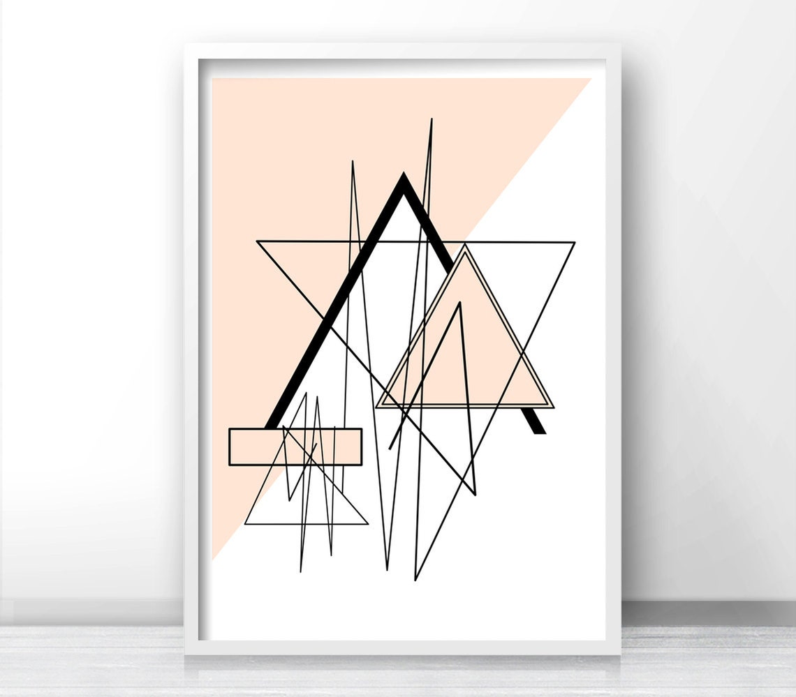 Geometric Wall Art Art Modern Abstract Print Pink Wall Decor Abstract Art Print Modern Wall Art - Image 4