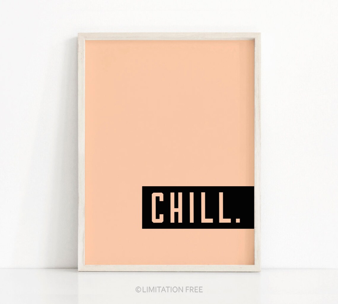 Modern Typography Art Print, Minimalist Office Decor
