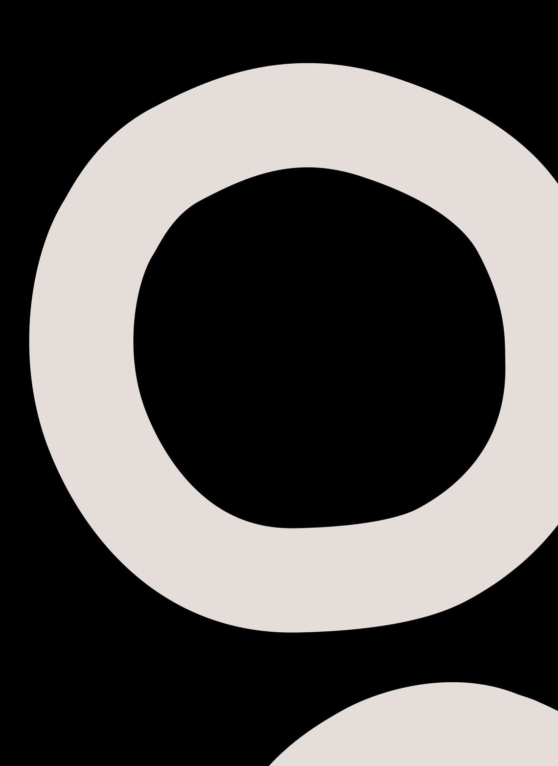 Bold Black And Beige Organic Circle Shapes Modern Abstract Art Poster - Image 4