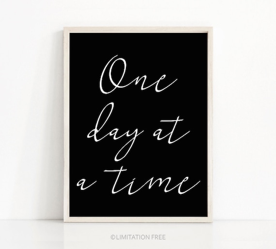 Inspirational Typography Quote Art Print, Black and White
