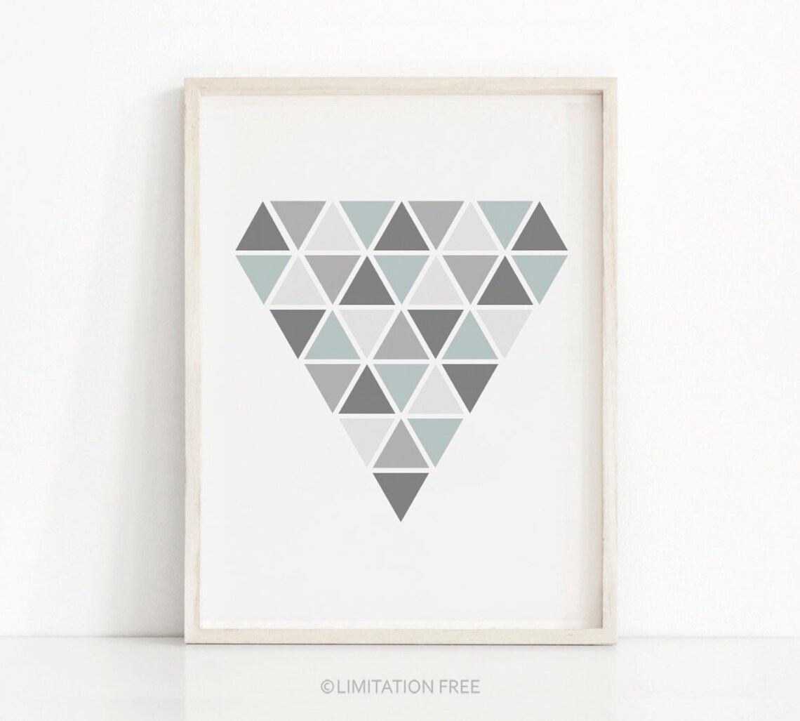 Geometric Abstract Art Print, Modern Wall Decor