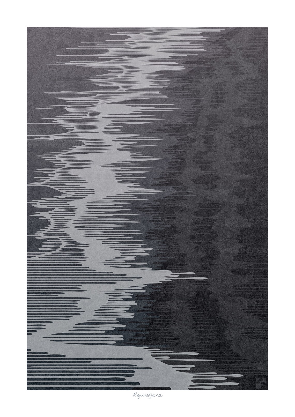 Reynisfjara Iceland Travel Poster, South Coast Coastline - Image 3