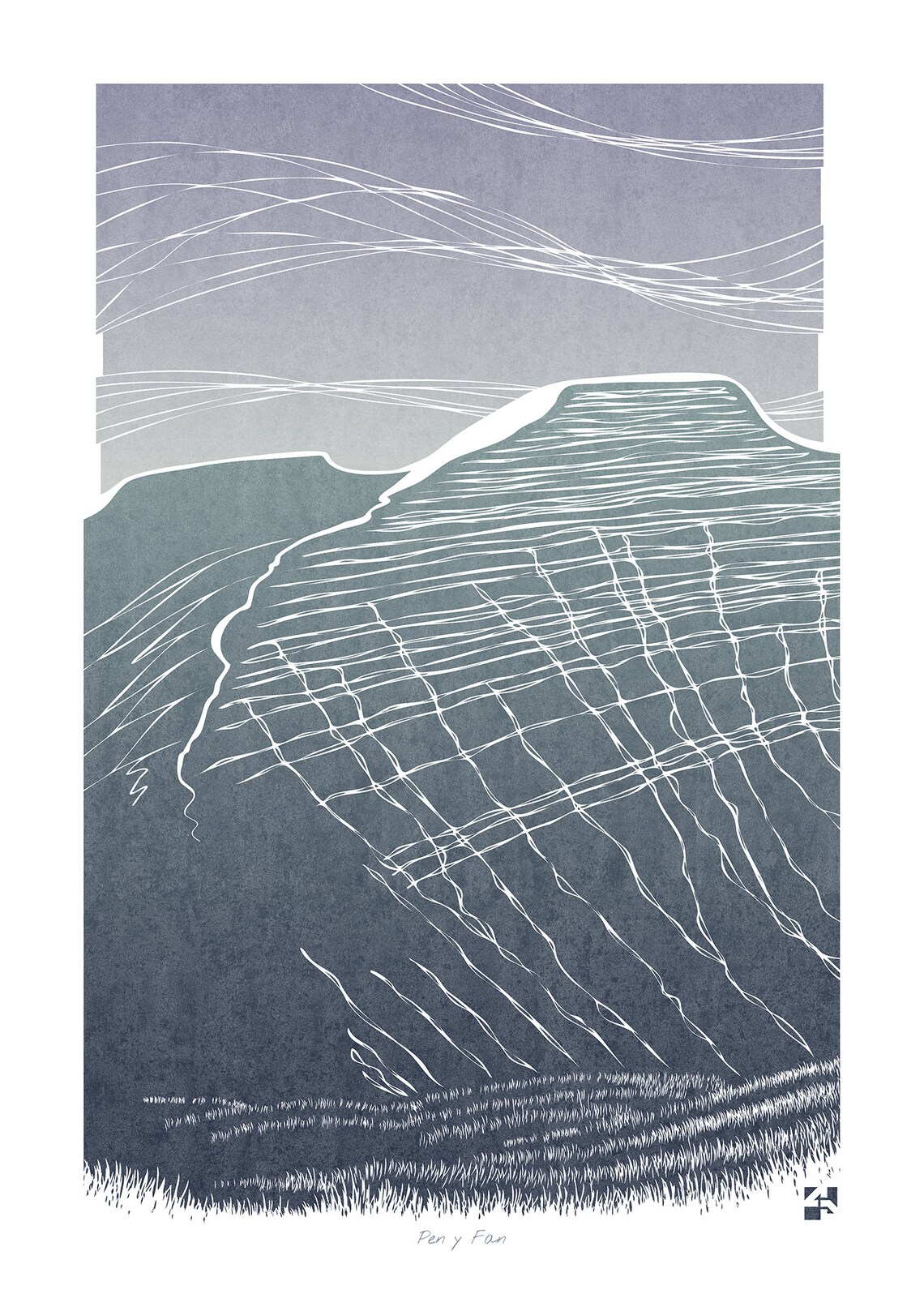 Pen Y Fan, Brecon Beacons Wales Travel Poster - Image 2